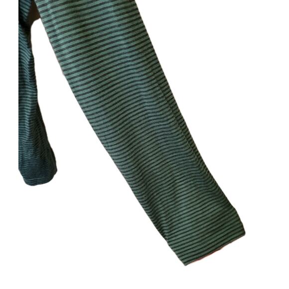 Icebreaker Mens Merino 200 Black Green Striped Long Sleeve Base Layer Top XXL - Picture 5 of 12